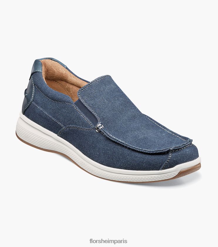 bout mocassin en toile des grands lacs Florsheim Hommes TBZJJL382 chaussure marine