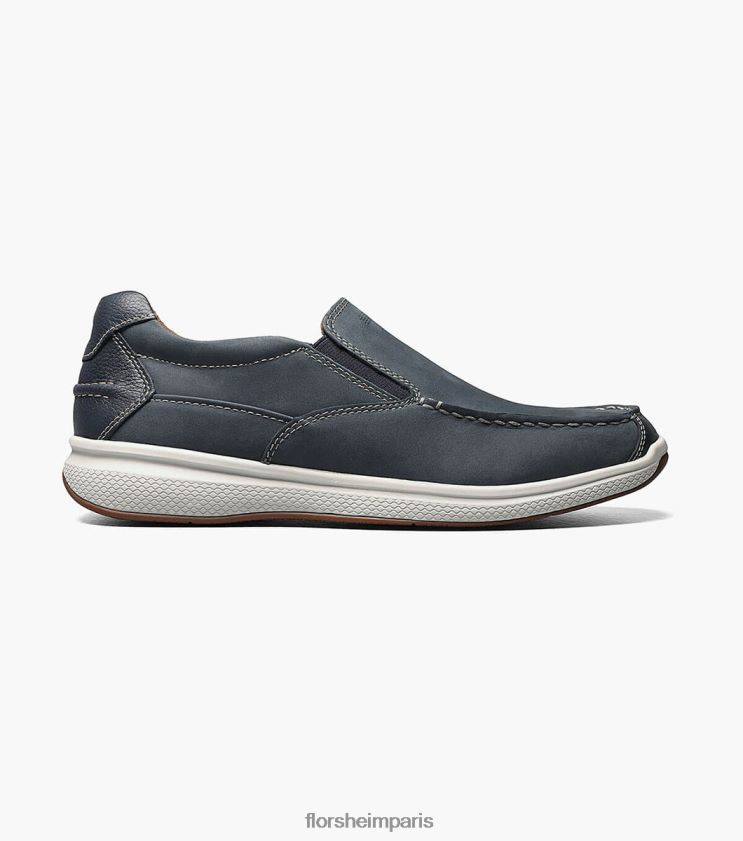 grand lacs moc orteil sans lacet Florsheim Hommes TBZJJL357 chaussure indigo