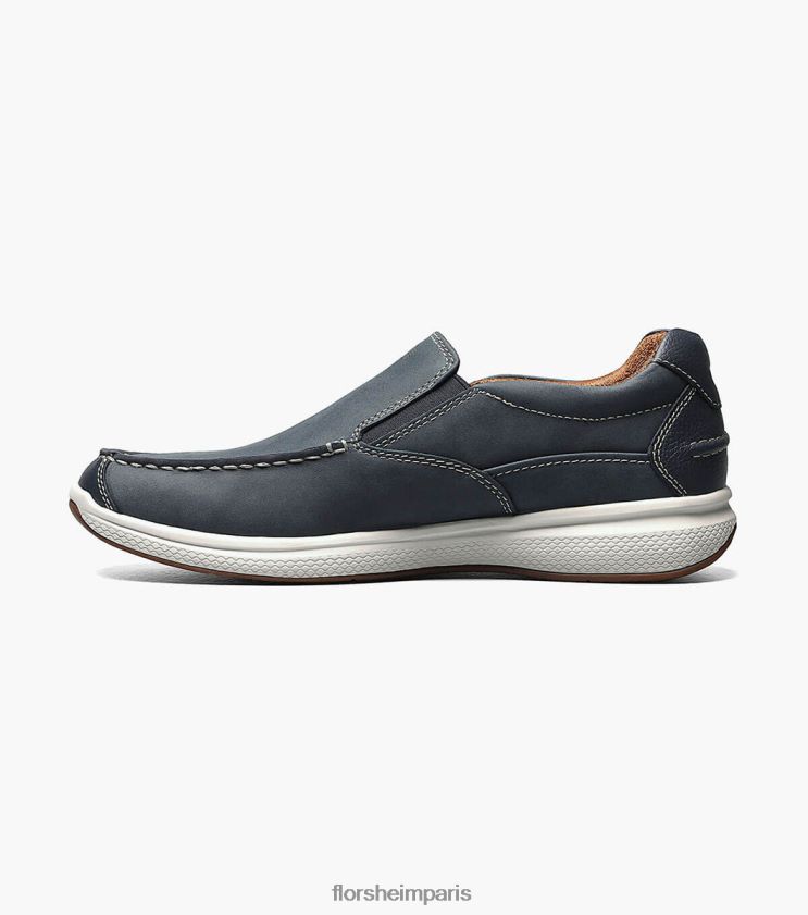 grand lacs moc orteil sans lacet Florsheim Hommes TBZJJL357 chaussure indigo