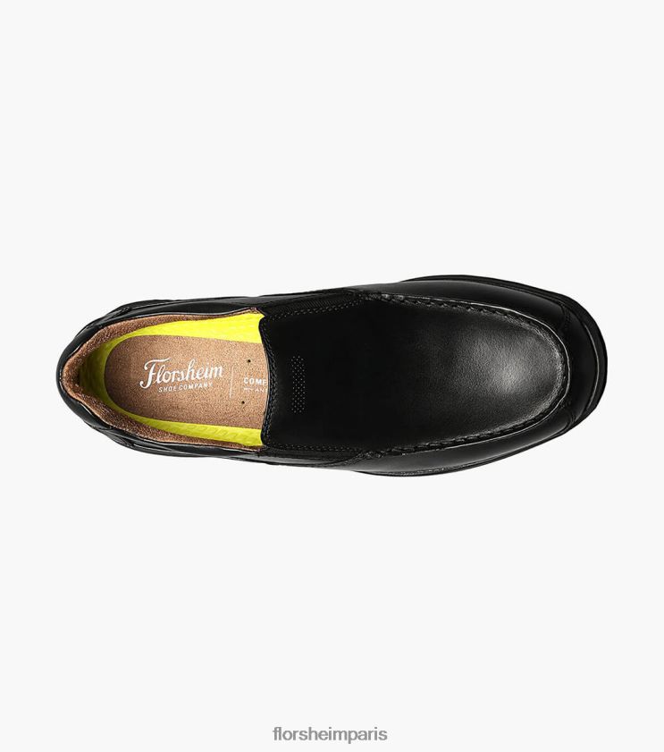 grand lacs moc orteil sans lacet Florsheim Hommes TBZJJL360 chaussure noir