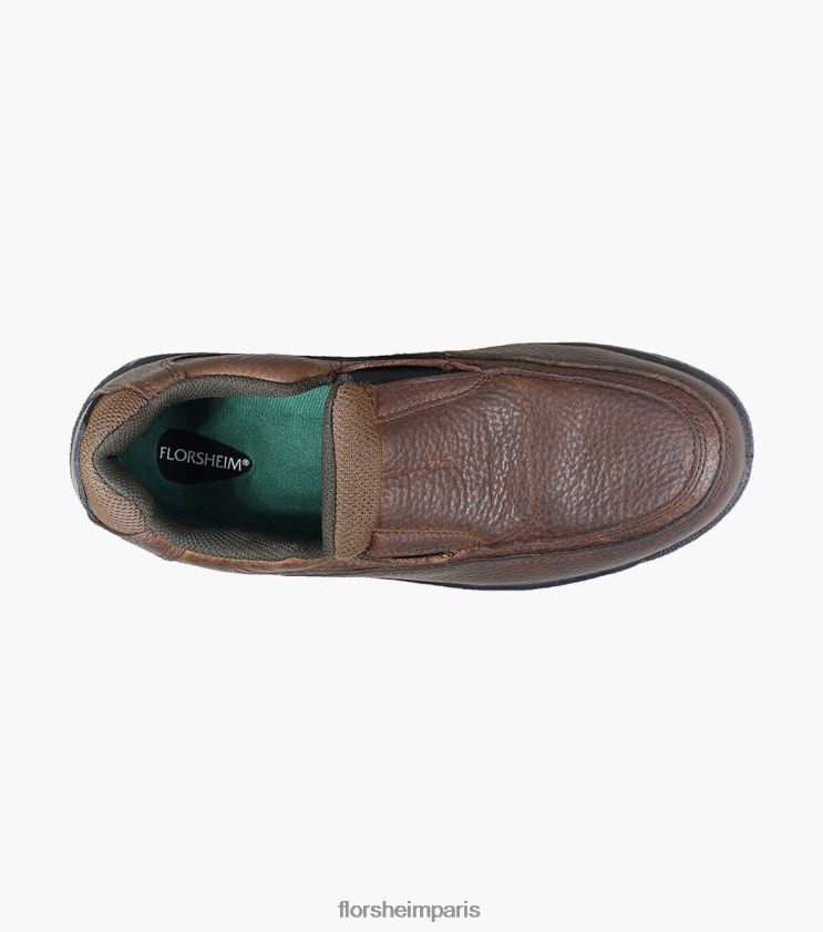 lucky work bout composite bout mocassin à enfiler Florsheim Hommes TBZJJL421 chaussure brun