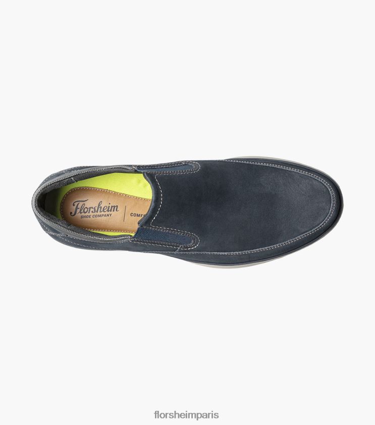 mouvement moc orteil à enfiler Florsheim Hommes TBZJJL327 chaussure nubuck marine