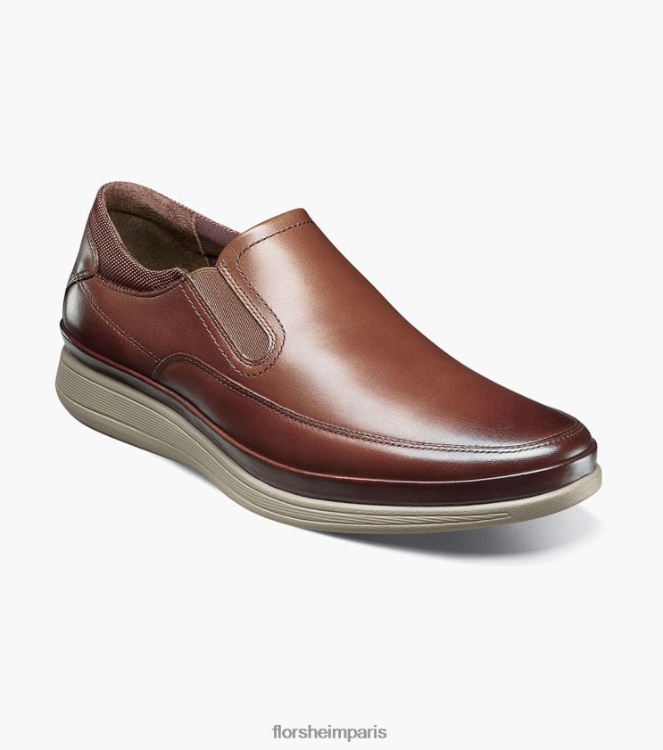 mouvement moc orteil à enfiler Florsheim Hommes TBZJJL329 chaussure Cognac