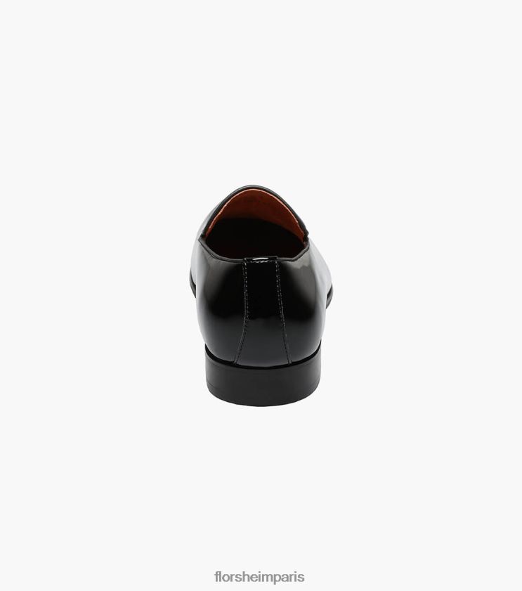 postino 2 à enfiler à bout uni Florsheim Hommes TBZJJL196 chaussure vernis noir