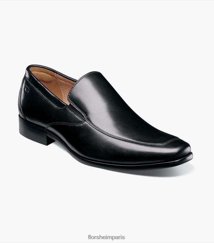 postino 2 moc toe vénitien sans lacets Florsheim Hommes TBZJJL122 chaussure noir lisse