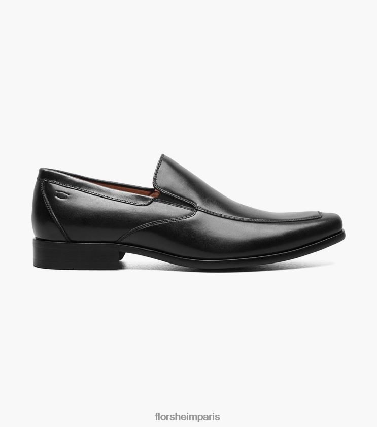 postino 2 moc toe vénitien sans lacets Florsheim Hommes TBZJJL122 chaussure noir lisse