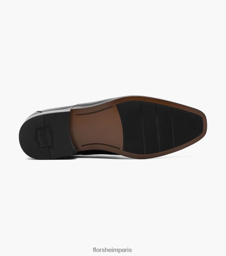 postino 2 moc toe vénitien sans lacets Florsheim Hommes TBZJJL122 chaussure noir lisse