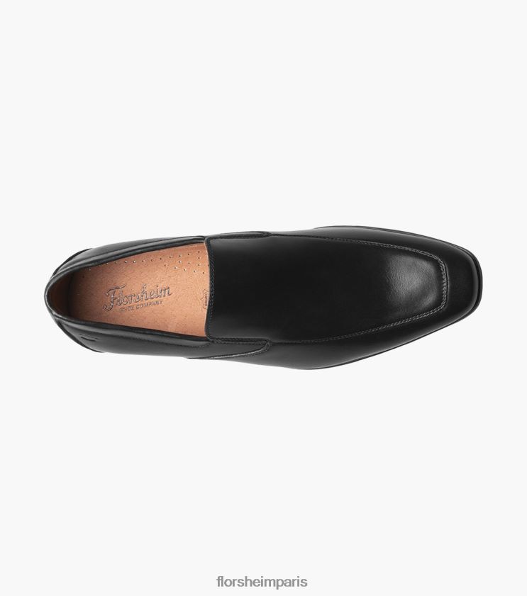 postino 2 moc toe vénitien sans lacets Florsheim Hommes TBZJJL122 chaussure noir lisse