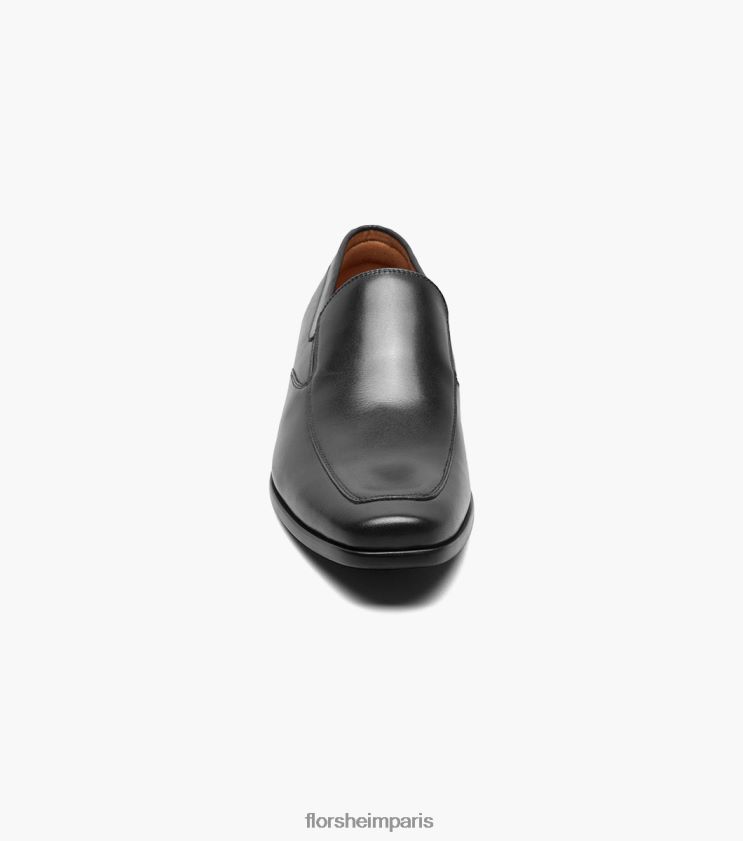 postino 2 moc toe vénitien sans lacets Florsheim Hommes TBZJJL122 chaussure noir lisse