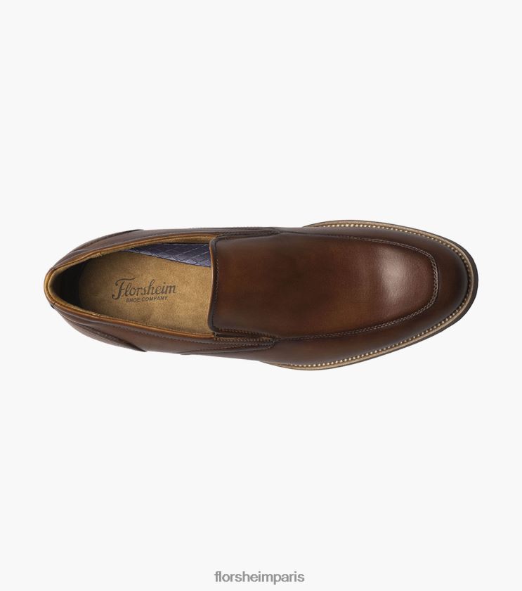 rucci moc toe sans lacets Florsheim Hommes TBZJJL49 chaussure Cognac