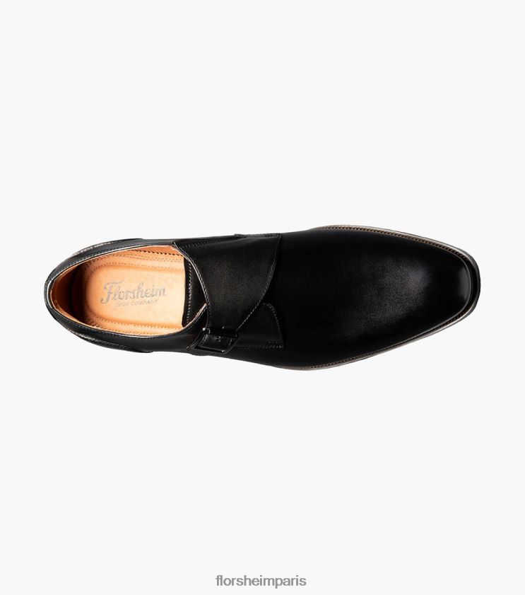 sorrento bride à boucle unique à bout uni Florsheim Hommes TBZJJL145 chaussure noir