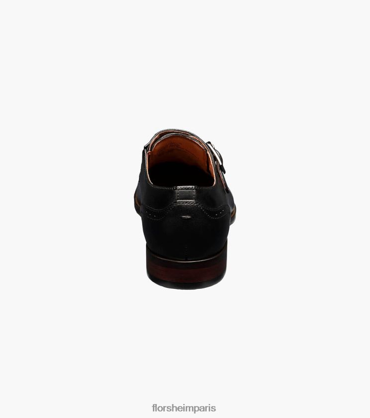 sorrento bride à boucle unique à bout uni Florsheim Hommes TBZJJL145 chaussure noir