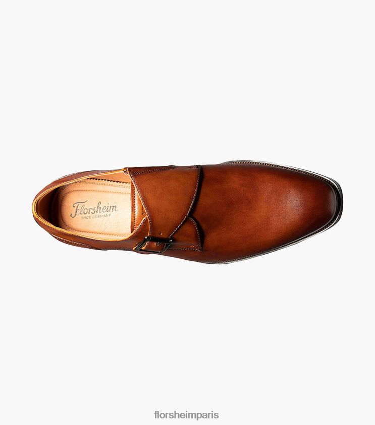 sorrento bride à boucle unique à bout uni Florsheim Hommes TBZJJL146 chaussure Cognac