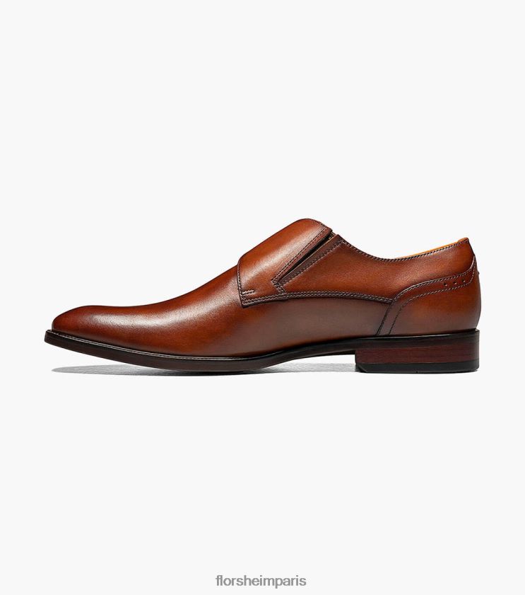sorrento bride à boucle unique à bout uni Florsheim Hommes TBZJJL146 chaussure Cognac