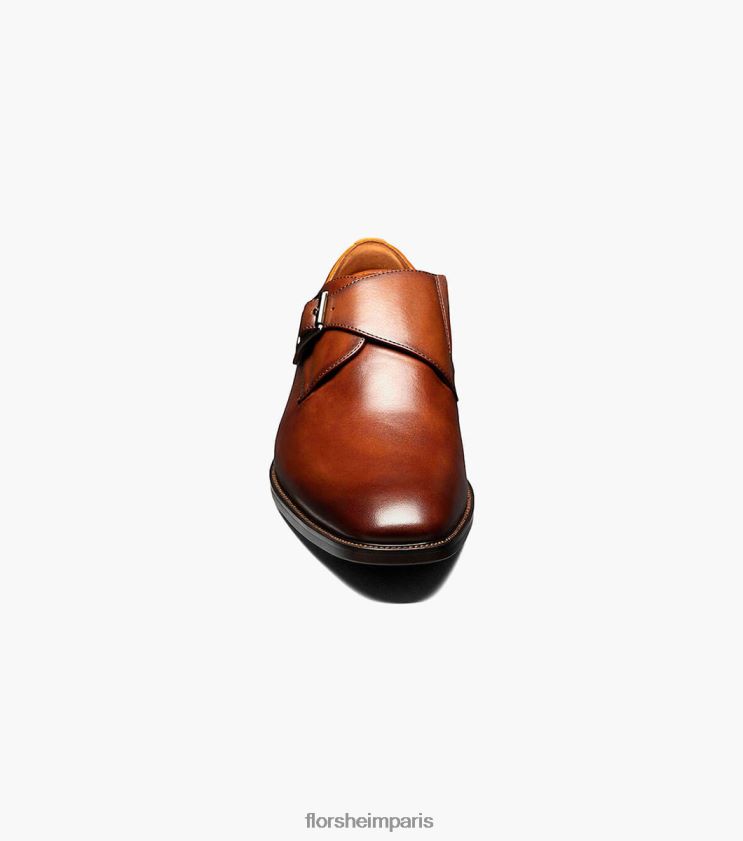 sorrento bride à boucle unique à bout uni Florsheim Hommes TBZJJL146 chaussure Cognac