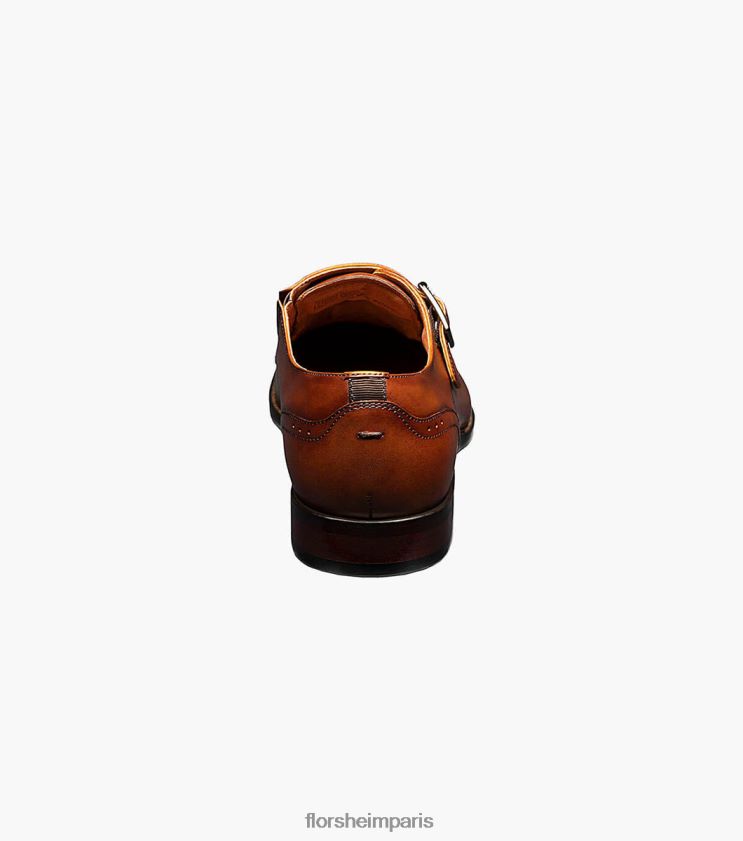 sorrento bride à boucle unique à bout uni Florsheim Hommes TBZJJL146 chaussure Cognac