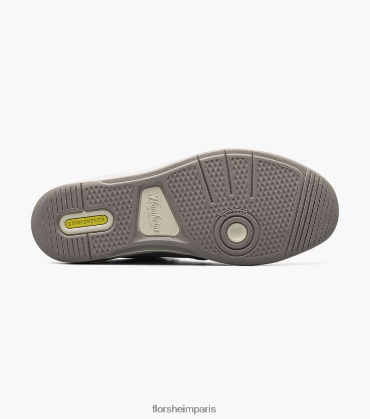 toile croisée bout uni sans lacet Florsheim Hommes TBZJJL13 chaussure gris clair