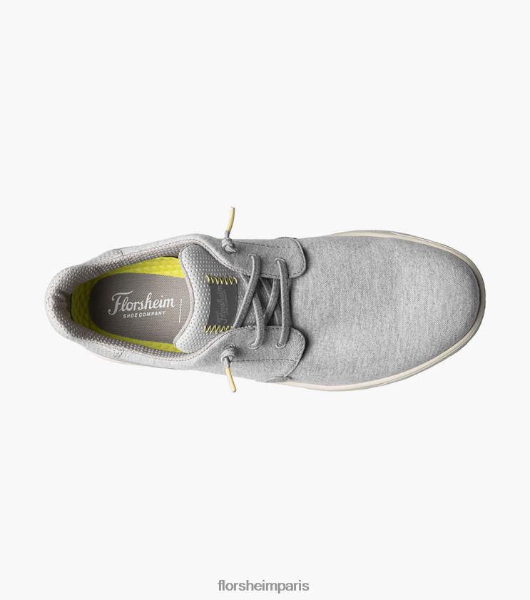 toile croisée bout uni sans lacet Florsheim Hommes TBZJJL13 chaussure gris clair