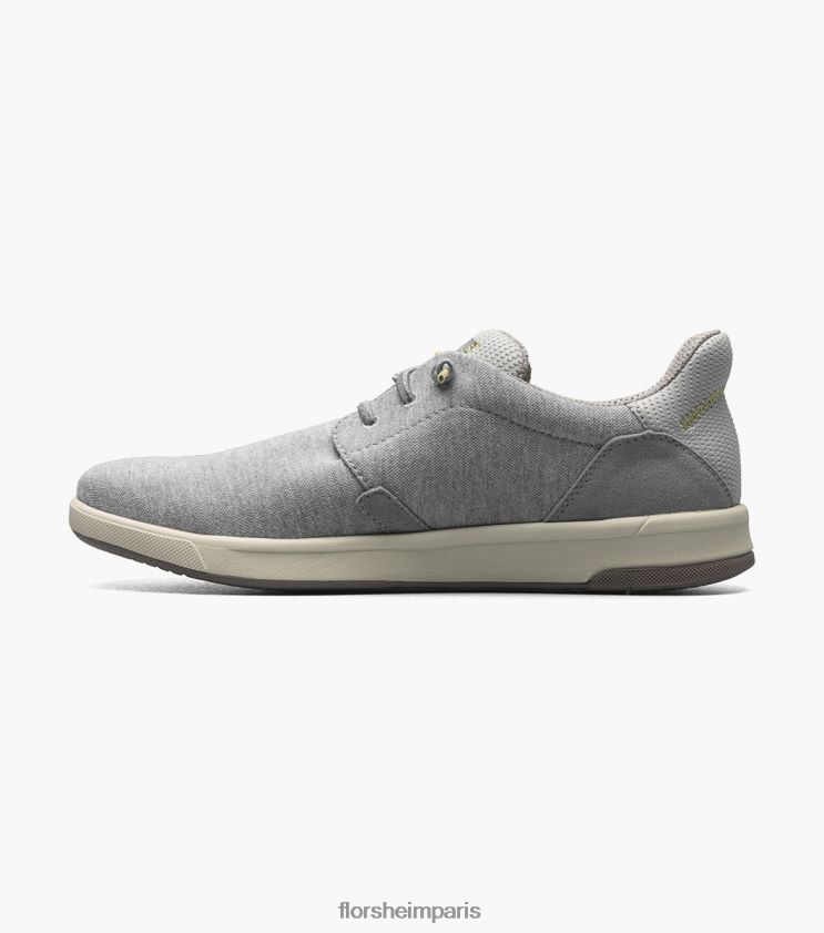 toile croisée bout uni sans lacet Florsheim Hommes TBZJJL13 chaussure gris clair