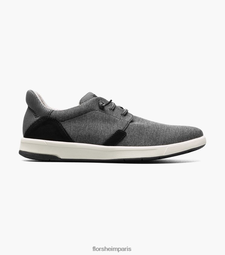 toile croisée bout uni sans lacet Florsheim Hommes TBZJJL14 chaussure noir