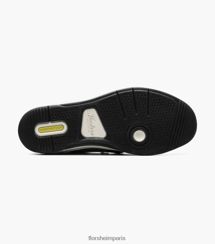 toile croisée bout uni sans lacet Florsheim Hommes TBZJJL14 chaussure noir