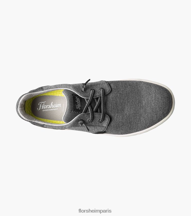 toile croisée bout uni sans lacet Florsheim Hommes TBZJJL14 chaussure noir