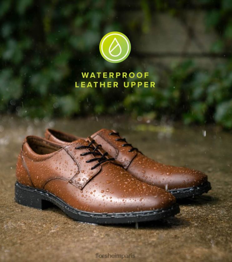 Prévisions oxford imperméable à bout uni Florsheim Hommes TBZJJL192 chaussure Cognac