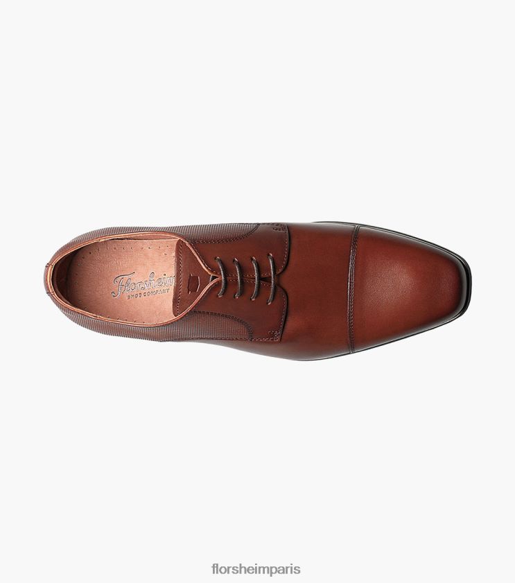 angelo oxford à bout droit Florsheim Hommes TBZJJL68 chaussure Cognac