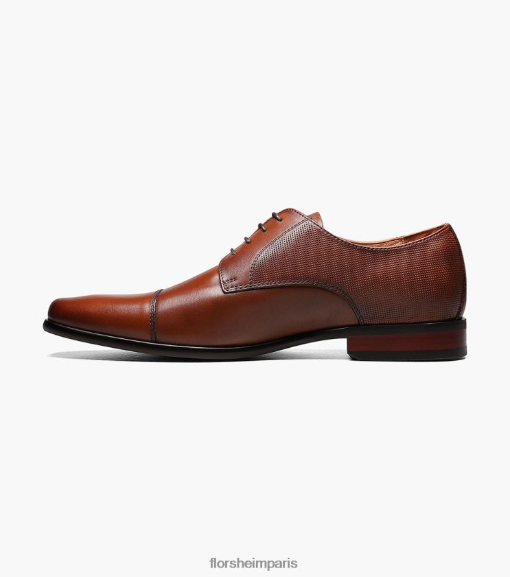 angelo oxford à bout droit Florsheim Hommes TBZJJL68 chaussure Cognac
