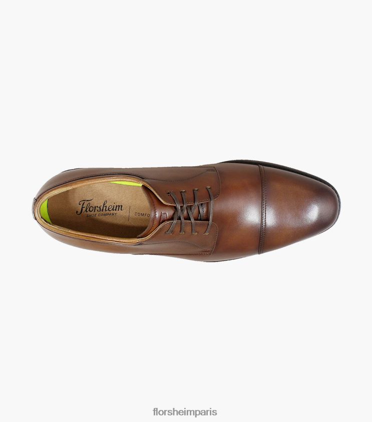 azzio oxford à bout droit Florsheim Hommes TBZJJL71 chaussure Cognac
