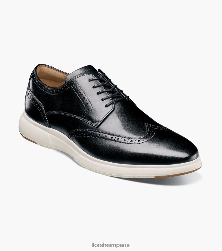 dash bout d'aile oxford Florsheim Hommes TBZJJL173 chaussure noir blanc