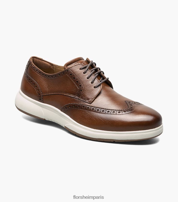 flair work bout d'acier oxford bout d'aile Florsheim Hommes TBZJJL406 chaussure Cognac