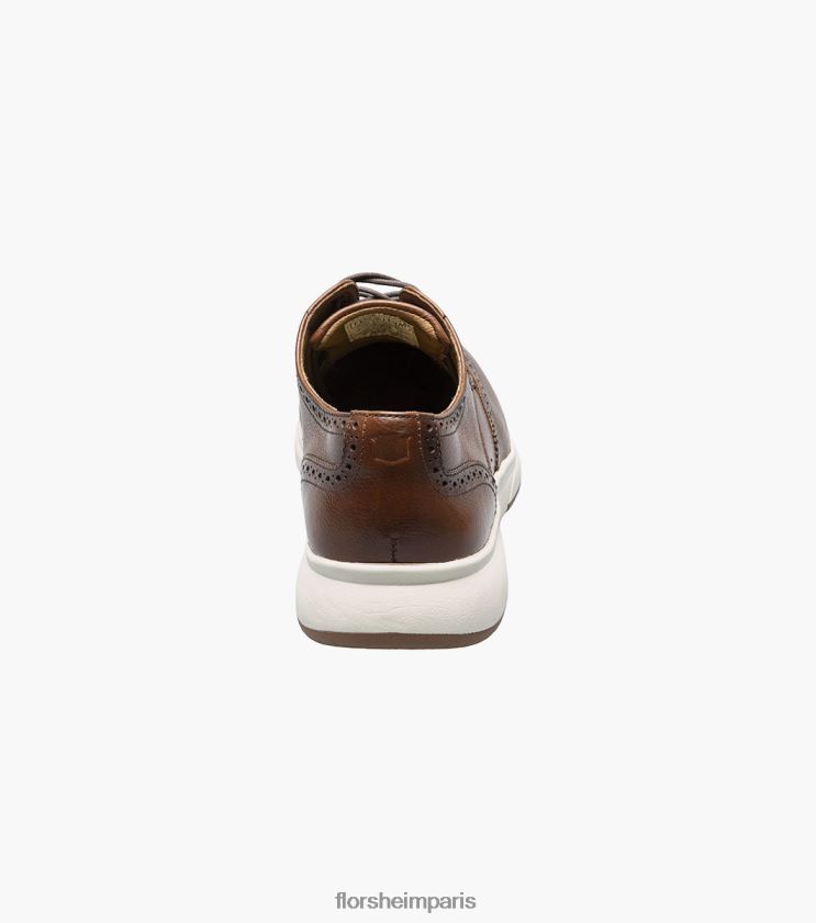 flair work bout d'acier oxford bout d'aile Florsheim Hommes TBZJJL406 chaussure Cognac