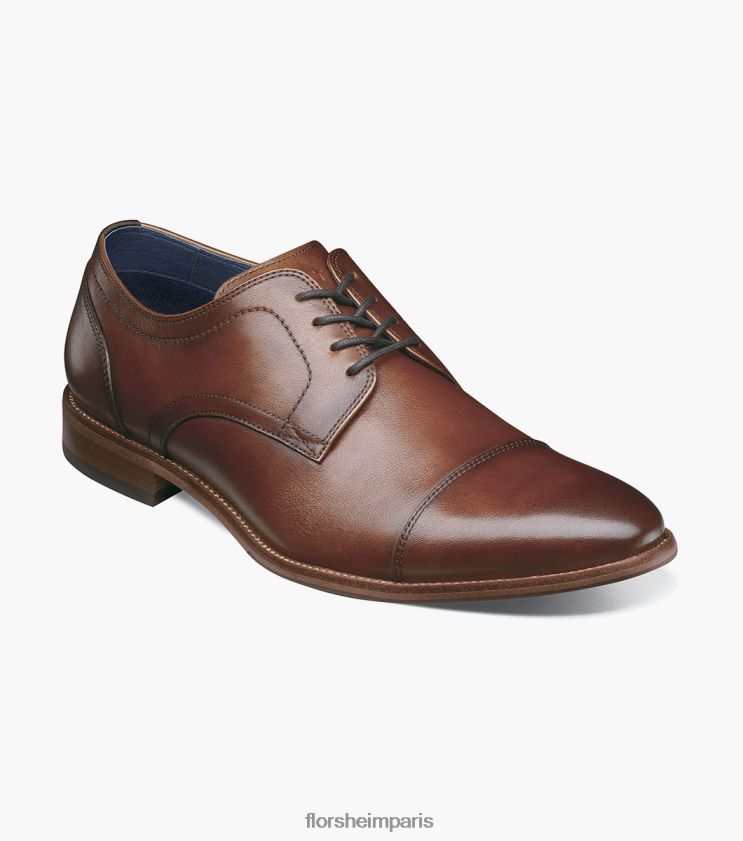flex cap toe oxford Florsheim Hommes TBZJJL253 chaussure Cognac