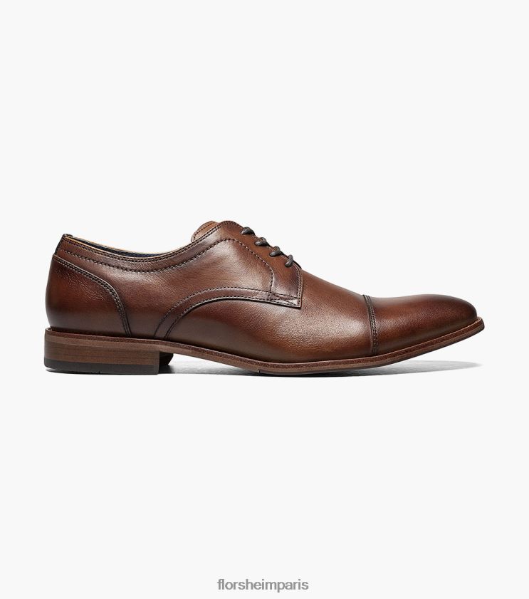 flex cap toe oxford Florsheim Hommes TBZJJL253 chaussure Cognac