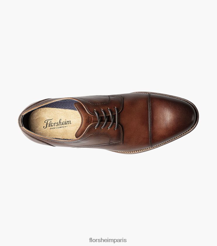 flex cap toe oxford Florsheim Hommes TBZJJL253 chaussure Cognac
