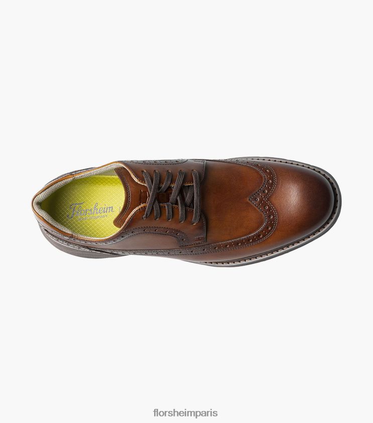 frenzi bout d'aile oxford Florsheim Hommes TBZJJL40 chaussure Cognac
