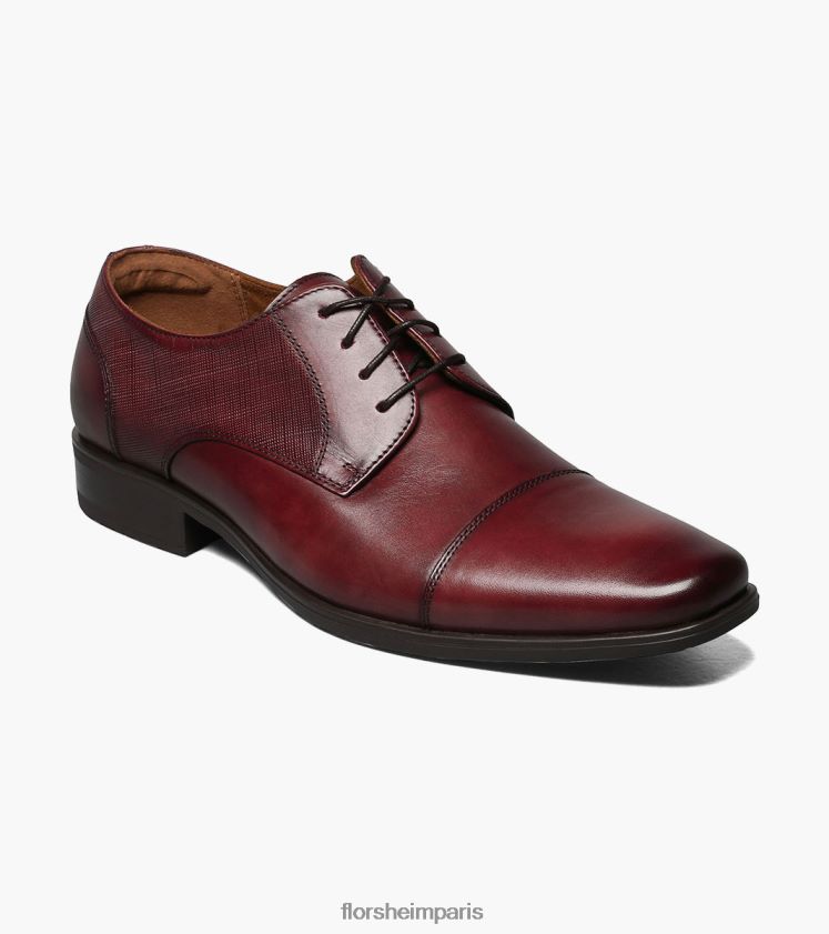 jackson oxford à bout droit Florsheim Hommes TBZJJL153 chaussure Bourgogne