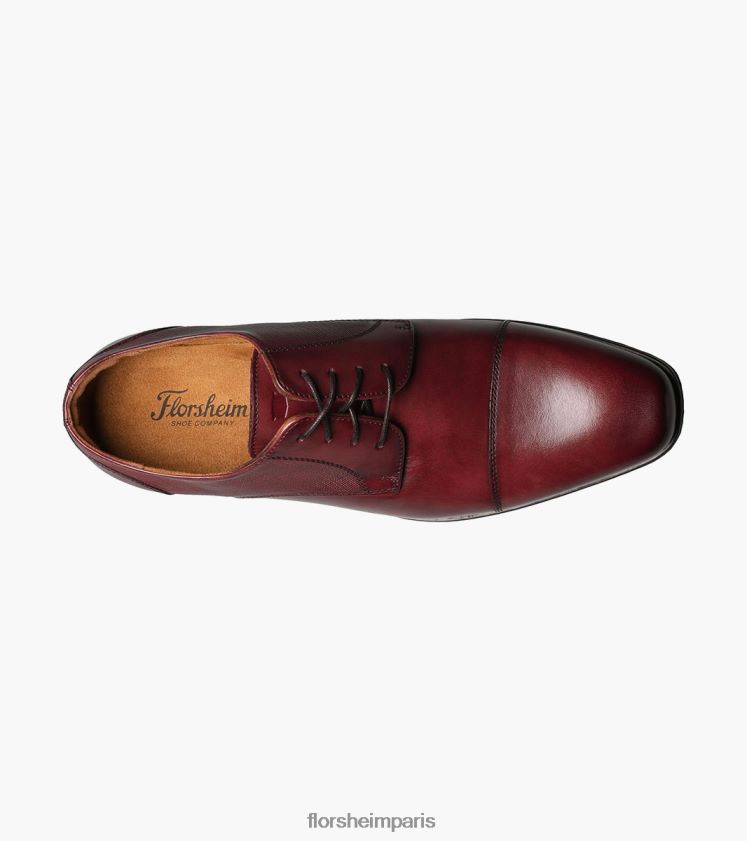 jackson oxford à bout droit Florsheim Hommes TBZJJL153 chaussure Bourgogne