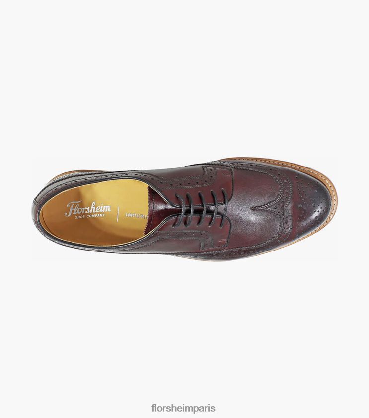 kenmoor ii bout d'aile oxford Florsheim Hommes TBZJJL139 chaussure Bourgogne
