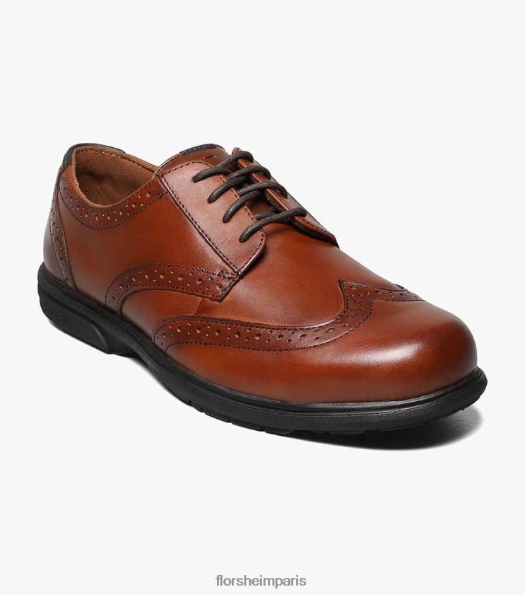 loedin work oxford bout d'acier à bout d'acier Florsheim Hommes TBZJJL414 chaussure brun