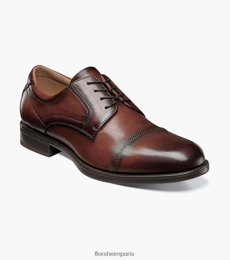 oxford à bout central Florsheim Hommes TBZJJL286 chaussure Cognac