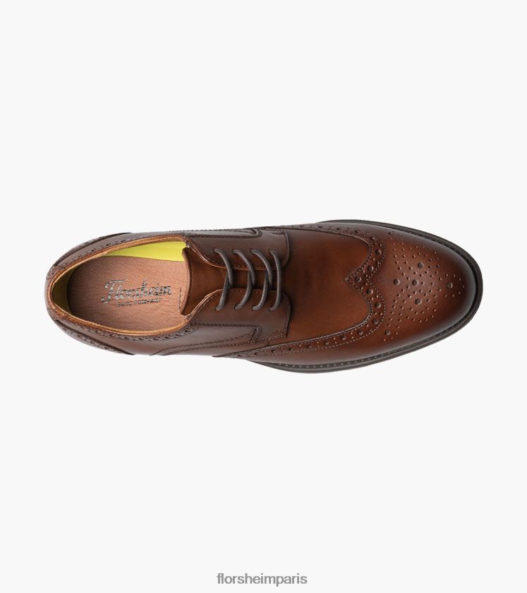 oxford bout d'aile midtown Florsheim Hommes TBZJJL96 chaussure Cognac