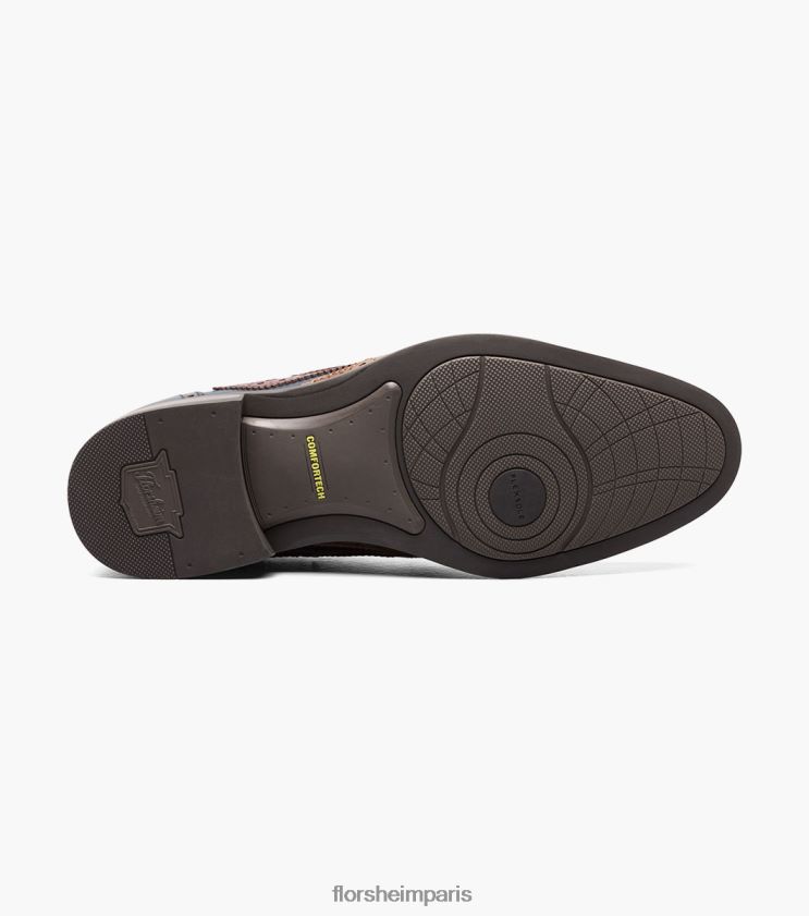 oxford à bout d'aile épicé du centre-ville Florsheim Hommes TBZJJL110 chaussure multi-cognac