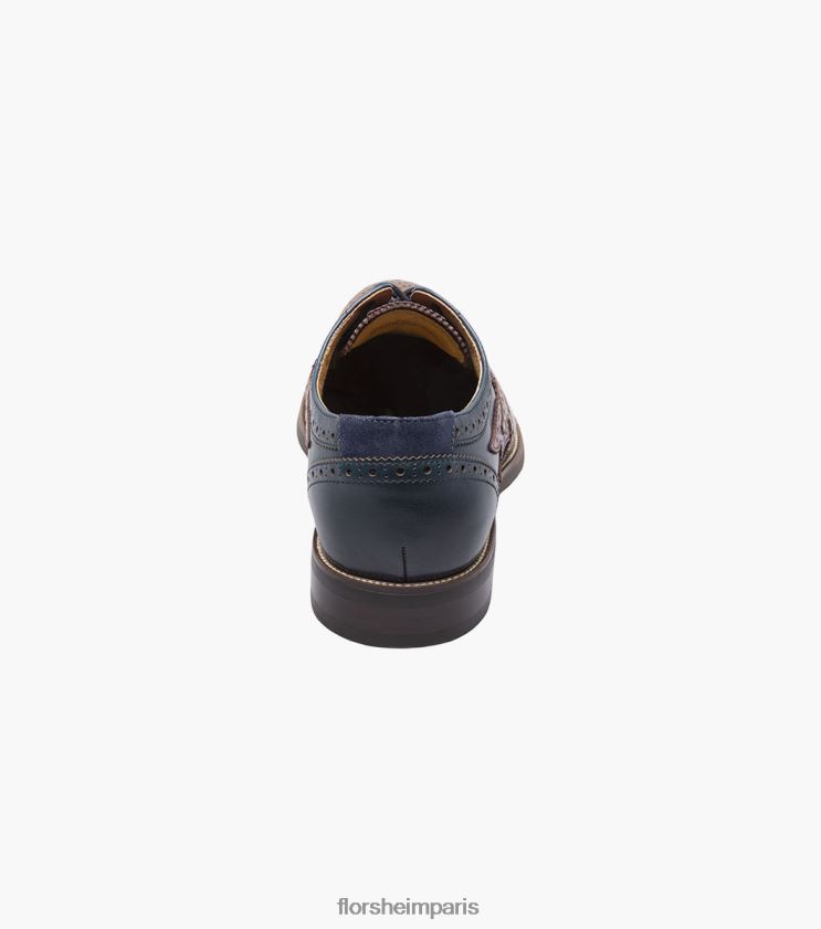 oxford à bout d'aile épicé du centre-ville Florsheim Hommes TBZJJL110 chaussure multi-cognac