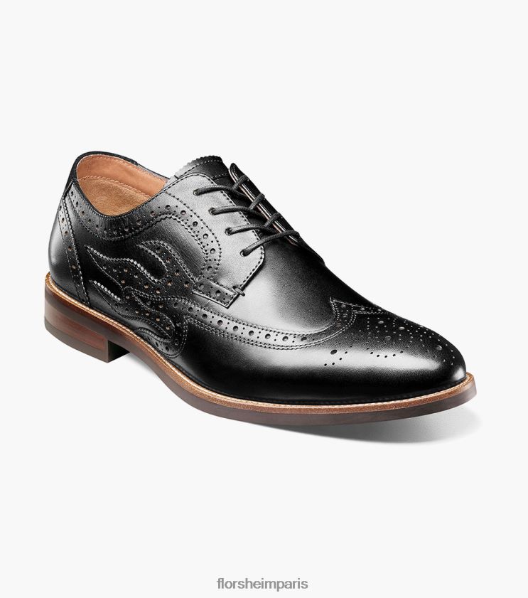 oxford à bout d'aile épicé du centre-ville Florsheim Hommes TBZJJL111 chaussure noir
