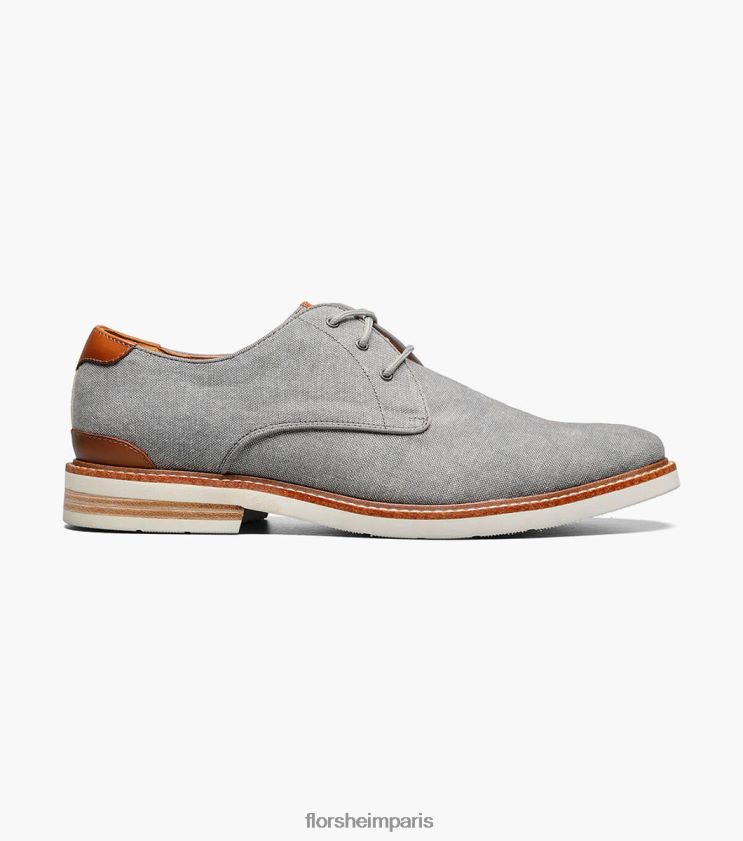 oxford à bout uni en toile highland Florsheim Hommes TBZJJL319 chaussure gris