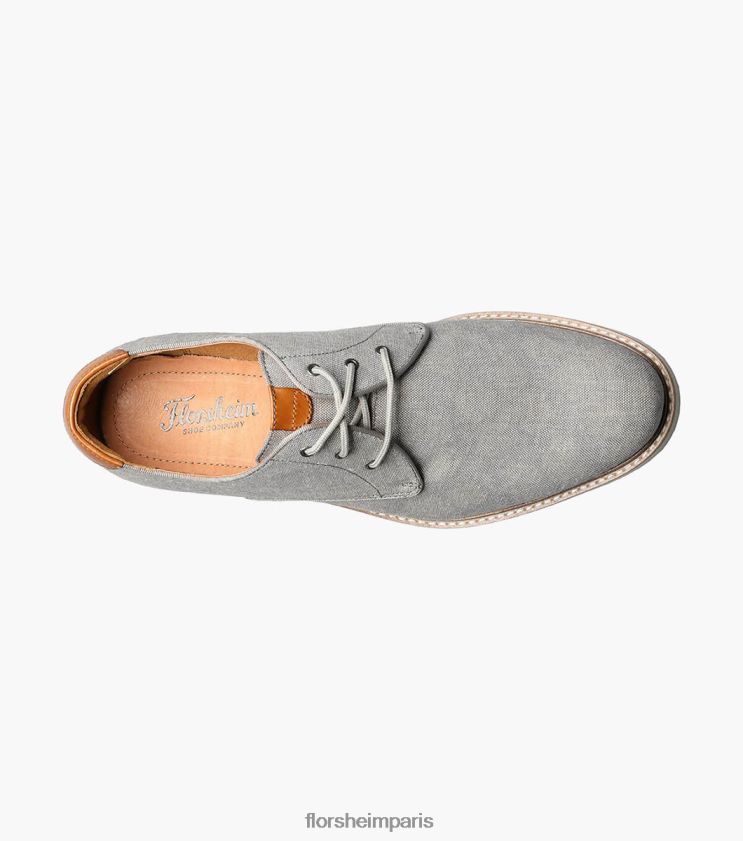 oxford à bout uni en toile highland Florsheim Hommes TBZJJL319 chaussure gris
