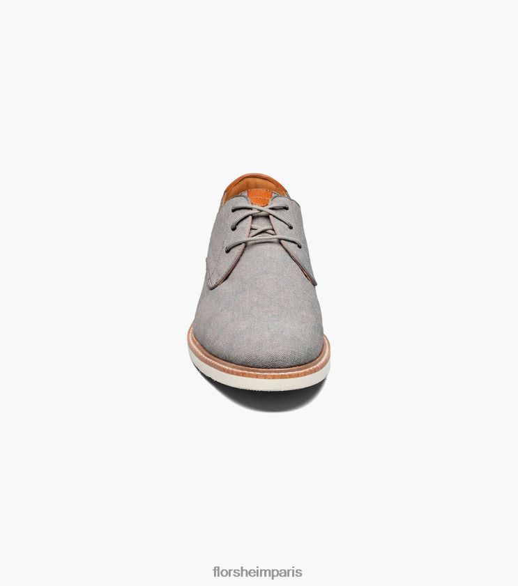 oxford à bout uni en toile highland Florsheim Hommes TBZJJL319 chaussure gris