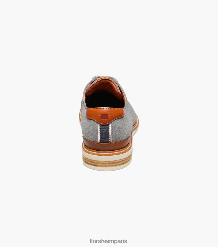 oxford à bout uni en toile highland Florsheim Hommes TBZJJL319 chaussure gris